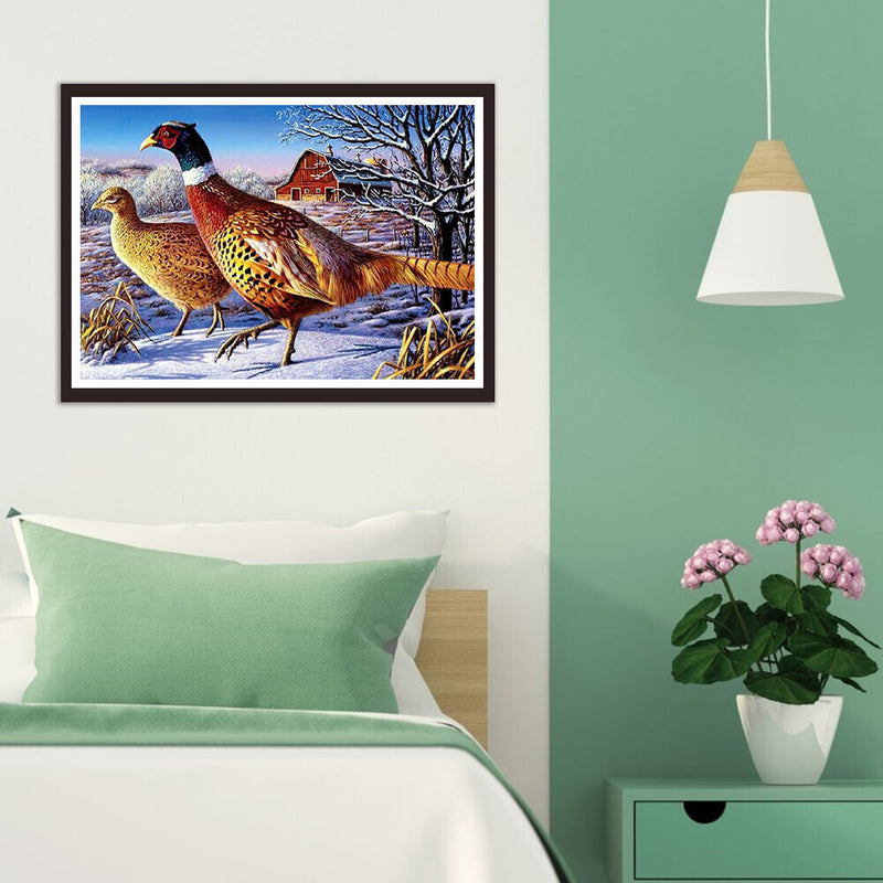 5D DIY Full Drill Diamond Painting Dove Cross Stitch Embroidery Home Decor Craft