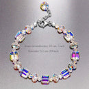 Adjustable Romance Auroras Geometric Shape Shinny Link Chain Crystal Bracelet