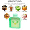 Clear Water Bottles Bread Shape Cup with Rotatable Threaded Lids (Green) Newly
