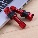 4pcs Car Stainless Steel Clamp-in Tubeless Tyre Tire Wheel Valves (Red)