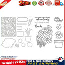 Flower Planter Cutting Dies Silicone Clear Seal Stamp for Photo Album (C) Newly