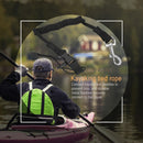 Elastic Kayak Canoe Paddle Leash Surfboard Surfing Safety Rope (Black)