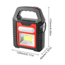 Outdoor Hiking Hand Lamp COB LED Work Lamp Emergency Spotlight Solar Lantern