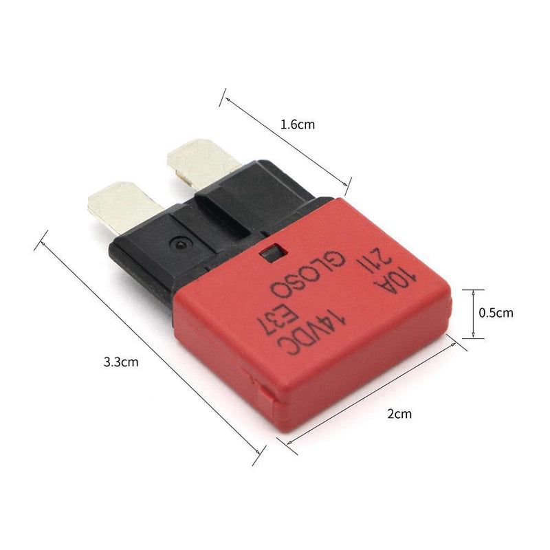 DC 28V Auto Reset ATC Circuit Breaker Blade Fuse for Car Marine Boat (10A)