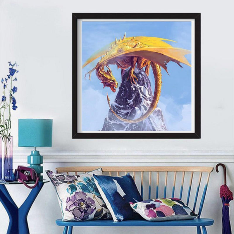 5D DIY Full Drill Diamond Painting Dragon Cross Stitch Embroidery Craft Kit