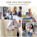 Wear-resistant Straw Woven Bags Tight Construction Fashion Gift for Girls Dating