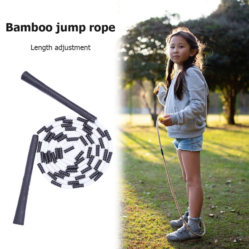 2.7m Bamboo Jump Rope Kids Non-slip Hard Bead Skipping Rope Children Exercise