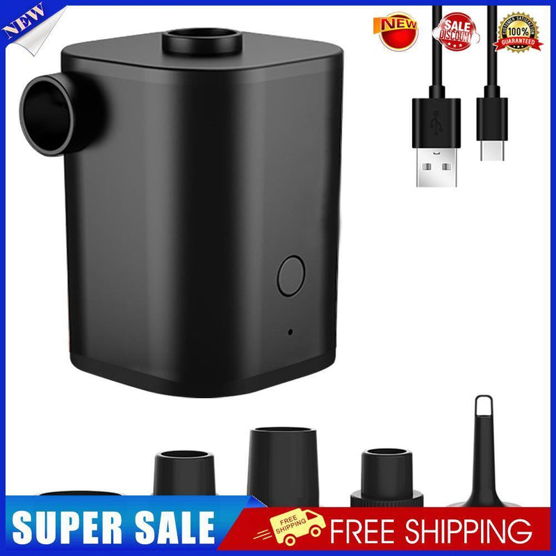 Electric Inflatable Air Pump for Air Beds Swimming Rings Boat Sofa (Black)