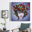 5D DIY Part Drill Diamond Painting Short Hair Girl Special Shaped Picture