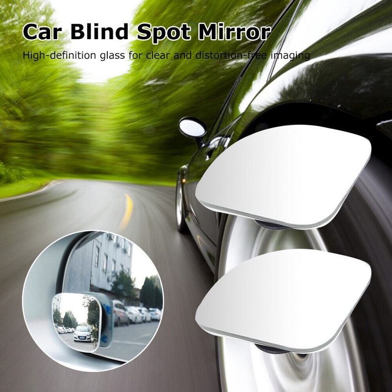 2pcs 360 Degree HD Blind Spot Mirror Adjustable Convex Car Rearview Auxilia