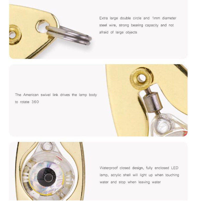 LED Fishing Lure Flash Lamp Underwater Metal Luminous Bait Light Fishing Tack
