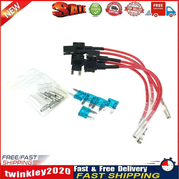 5 x 15A Add Circuit Mini Blade Fuse Boxe Holder ACS ATO ATC Piggy Back Tap Newly
