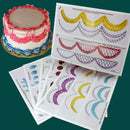 23pcs/set Cake Icing Piping DIY Practice Drawing Board Template Paper Newly
