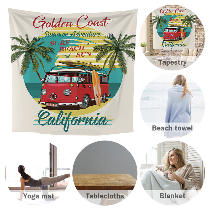 Multifunction Travel Scene Wall Tapestry Hanging Blanket Beach Camp Rug (1)