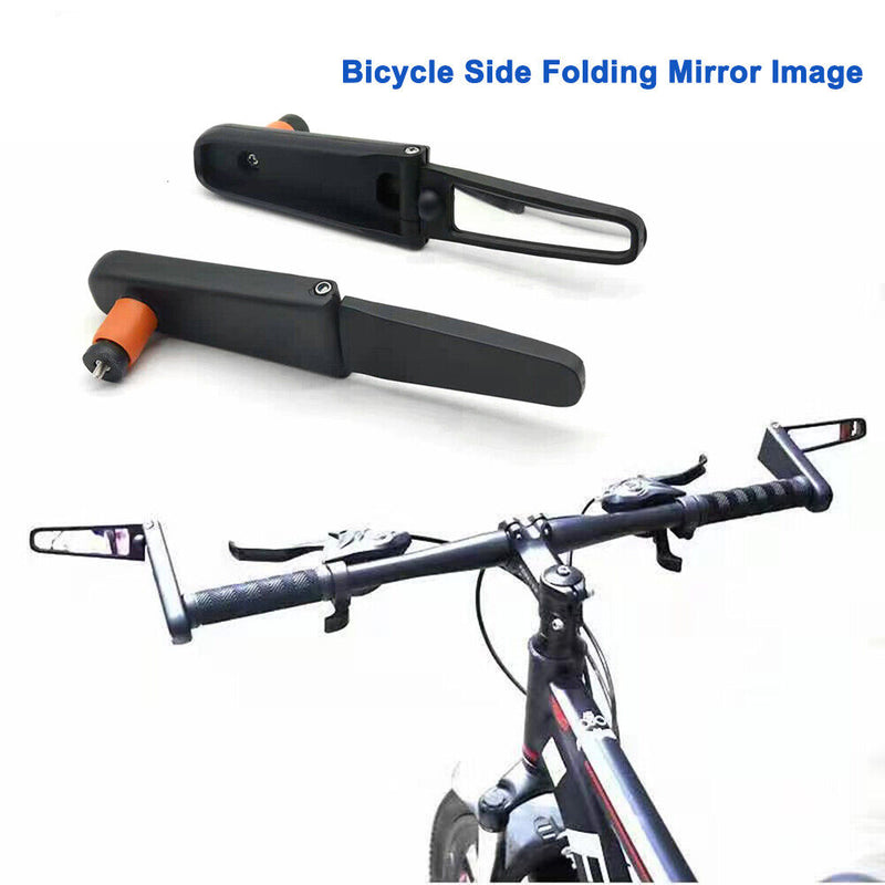 Bicycle Folding Grip Rearview Mirror Adjustable Handlebar Rear View Reflect