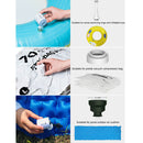 Mini Air Pump 1300mAh Rechargeable Air Pump Quick Inflate Deflate (White) Newly