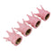 4pcs Pink Crown Shape Car Auto Wheel Tire Tyre Valve Stem Caps Dust Covers