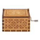 Retro Wooden Hand Cranked Music Box Home Crafts Ornaments Children Kids Gifts