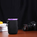Waterproof SLR Camera Drawstring Lens Pouch Protective Brushed Cover (M)