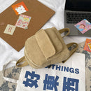 Women Mini Backpack Corduroy Girls Bookbags Retro Travel Rucksack (Khaki)