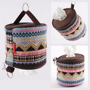 Camping Tissue Box Holder Toilet Paper Case National Style Holder (Blue) Newly