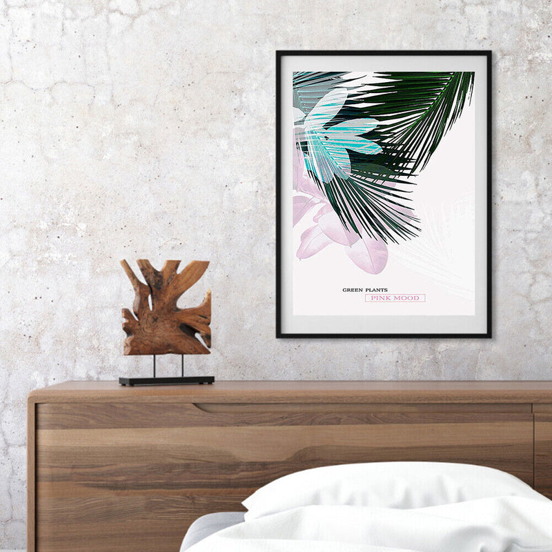 DIY Colouring Wall Pictures Posters Green Plants Hand Painted Oil Paint Painting