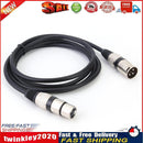 5.9ft DMX Stage DJ Cable  XLR 3Pin Male to Female Connector Wire (Black) Newly