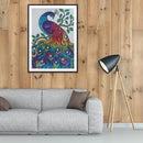 5D DIY Special Shaped Diamond Painting Peafowl Cross Stitch Craft Kit Wall