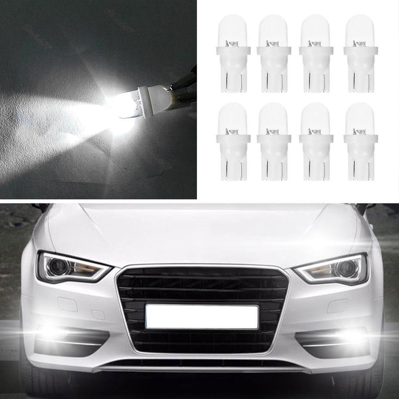 8pc 12V 5W T10 W5W White LED Side Car Wedge Read Light Width Lamps