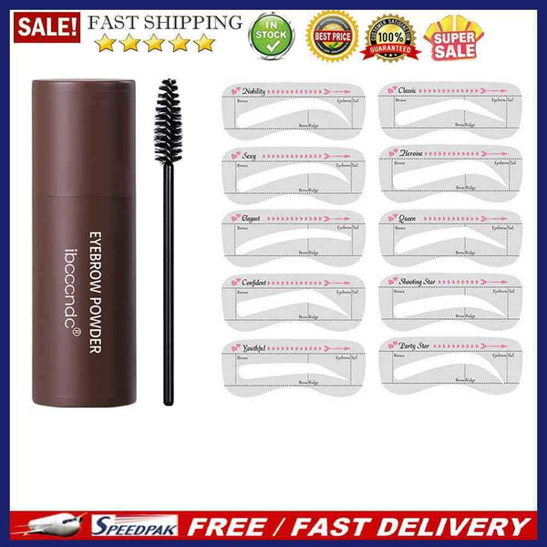 Brow Stencils Powder Kit Waterproof Eyebrow Stamp Set Lasting Contour Makeu