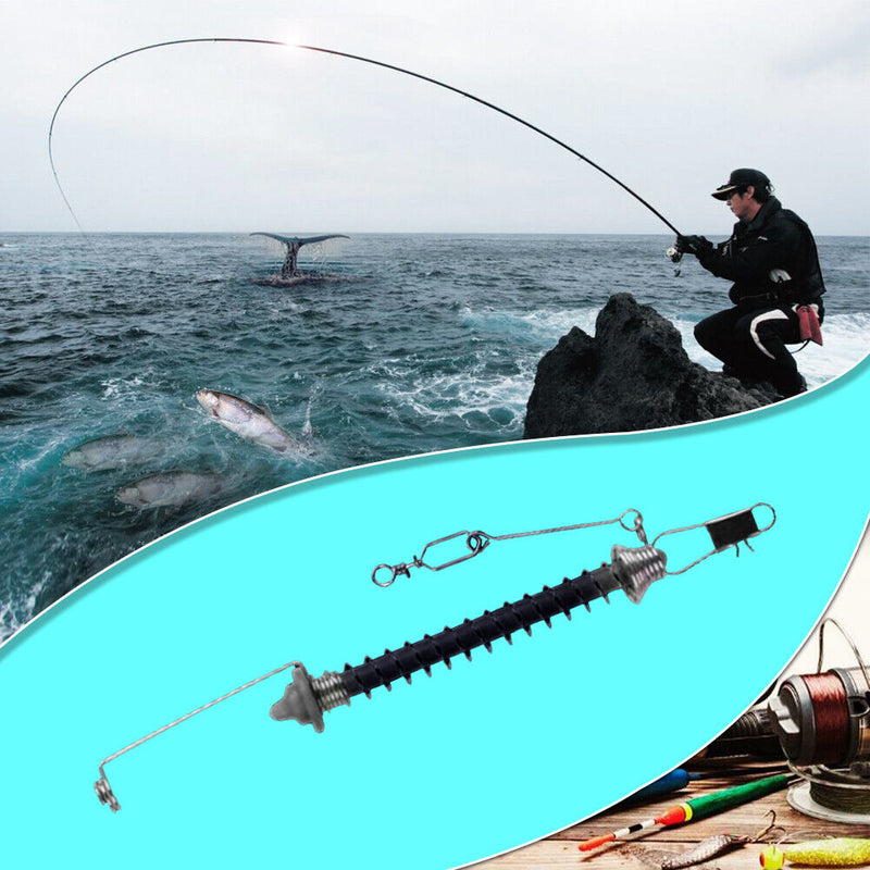 Fishing Hooks Automatic Spring Catch Ejection Jigging Head Fish Lure Tackles