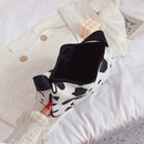 Fashion Cow Milk Print Crossbody Bags Women Canvas Casual Shoulder Handbag Pouch
