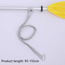 2pcElastic Kayak Paddle Leash with Hook Fishing Rod Pole Coiled LanyardGrey