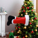 Hanging Christmas Santa Legs Plush Feet Festive Christmas Decorations for Home