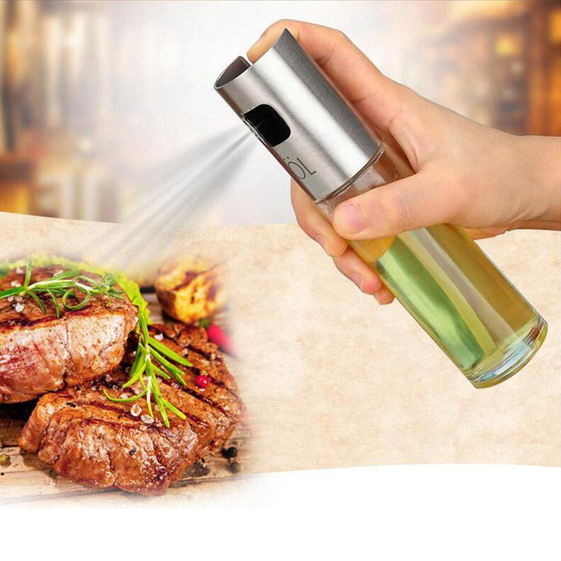 Oil Spray Bottle Barbecue Water Vinegar Sprayer Kitchen Injector Glass Pot