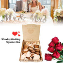 Wedding Signature Hearts Drop Box Rustic Sweet Guestbook Decor (JM01633) Newly