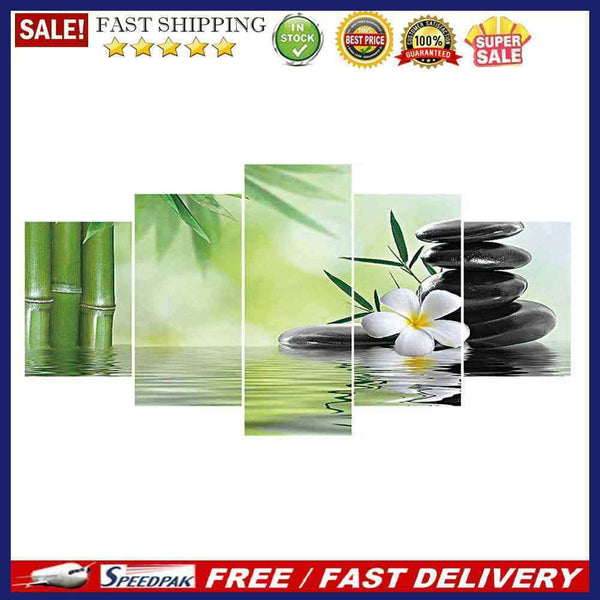 5pcs 5D DIY Full Drill Diamond Painting Bamboo Stone Cross Stitch Embroider