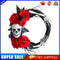 Halloween Wreath Red Rose Ghost Hand Wall Garland Festive Decor for Door Wi