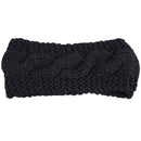 Women Crochet Turban Headband Ear Warmer Hair Band Knit Knitted Black
