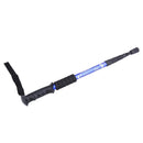 Walking stick carbon straight handle telescopic rod 110 cm 4 section treat cork wa