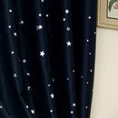Full Blackout Shading Stars Bedroom Balcony Curtains Hook Grommet Purdah(2)
