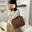 Fashion Women Handbag Totes Ladies Girl Simple PU Leather Solid Shoulder Bags