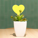 100pcs Plant Markers Garden Vegetable Heart Shape Tag Yard Label (Yellow) Newly
