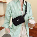 Summer Canvas Shoulder Bags Korean Women Phone Purse Solid Crossbody Handbags