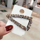 Rhinestone Geometric Barrette Crystal Hair Clips Hairgrip Triangle Hairpins