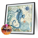 Round diamond Painting 5D DIY Seahorse World Full Drill Rhinestone Picture Newly