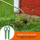 30pcs Grass Trimmer Plastic Blades Lawn Mower Garden Cutter Tool (Green)