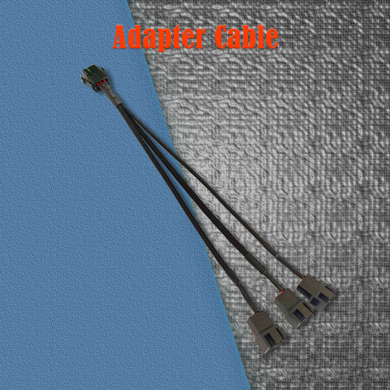 Computer Cooler Cooling Fan Splitter 6 PIN to 3x4PIN 12V Power Cable Wire