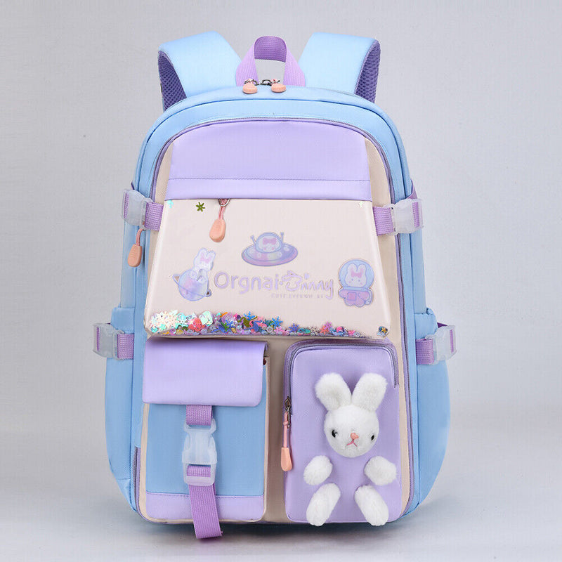 #A Cute Bunny Backpack for Girls Teenage Student Kindergarten School Bags Rucksa
