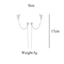 Water Flower Chain Pendant Ear Clip Tassel Earring Stud Earring Ear Bone